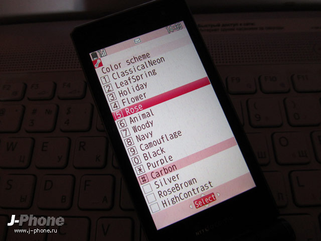 интерфейс Docomo F-04D
