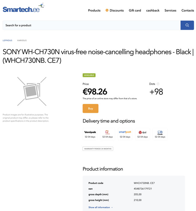 Sony планирует выпустить новую модель полноразмерных беспроводных наушников WH-CH730N, которая станет преемником популярной среднебюджетной модели WH-CH720N.