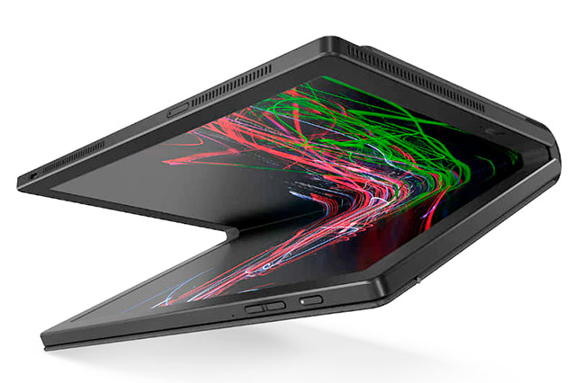 13 октября в Японии стартуют продажи первого Windows ноутбука Lenovo ThinkPad X1 Fold с гибким 13-дюймовым OLED экраном