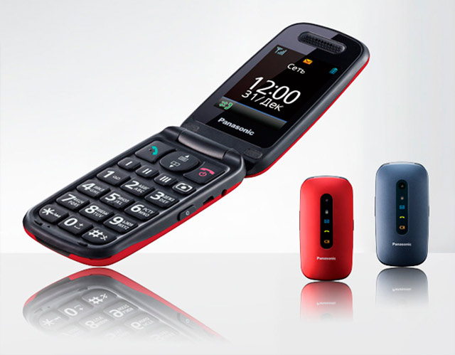 Panasonic представил два новых мобильных телефона для России - раскладушку&nbsp;KX-TU456 и кнопочный моноблок KX-TU110