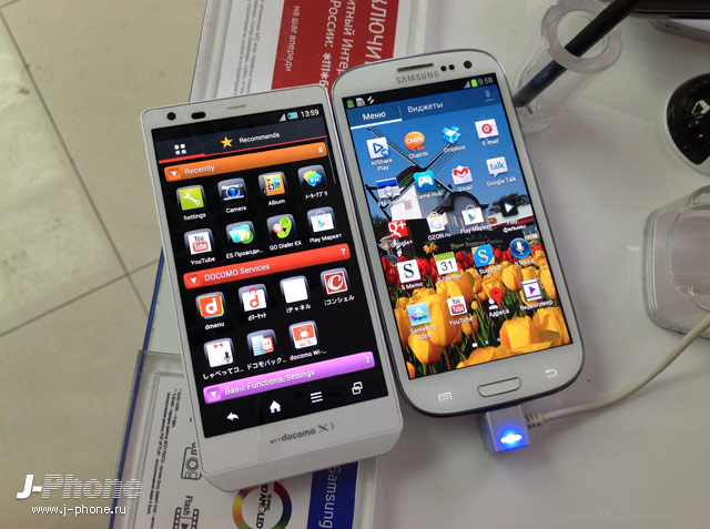 docomo sh-02e vs. samsung galaxy s3 docomo sh-02e vs. samsung galaxy s3