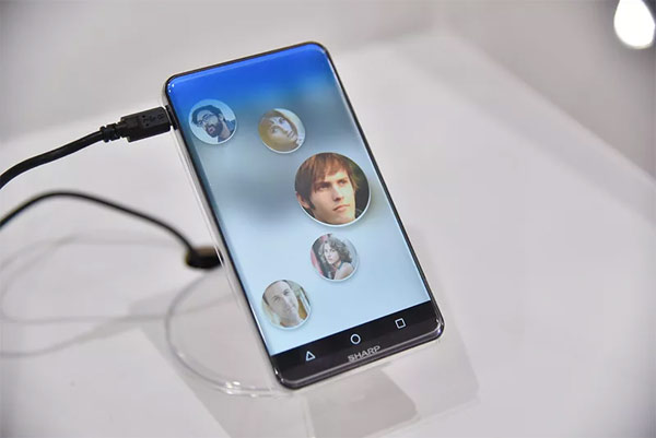 Концепт полноэкранного смартфона Sharp Концепт полноэкранного смартфона Sharp