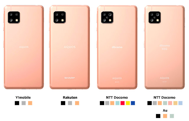 Сводная таблица основных отличий между смартфонами Sharp AQUOS sense4, AQUOS sense4 lite, AQUOS sense4 basic и AQUOS sense 5G