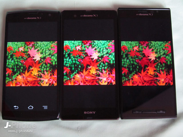 сравниваем японские смартфоны Fujitsu Arrows X Docomo F-02E, SONY Xperia Z Docomo SO-02E и Panasonic Docomo P-02E Eluga X