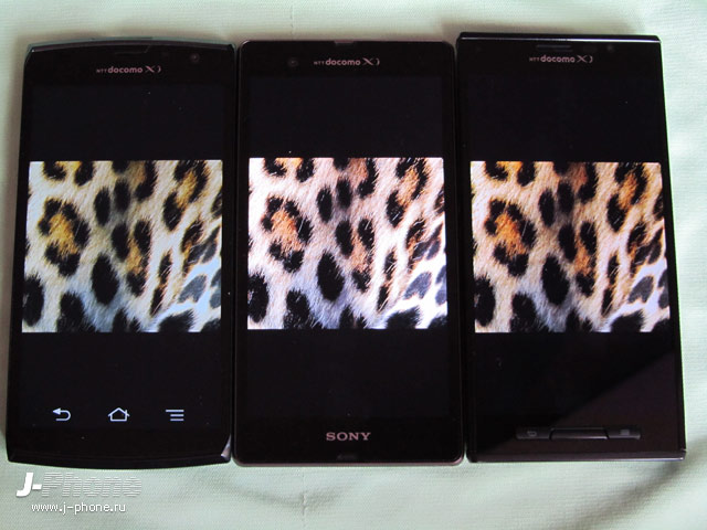 сравниваем японские смартфоны Fujitsu Arrows X Docomo F-02E, SONY Xperia Z Docomo SO-02E и Panasonic Docomo P-02E Eluga X