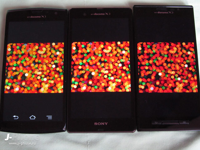 сравниваем японские смартфоны Fujitsu Arrows X Docomo F-02E, SONY Xperia Z Docomo SO-02E и Panasonic Docomo P-02E Eluga X