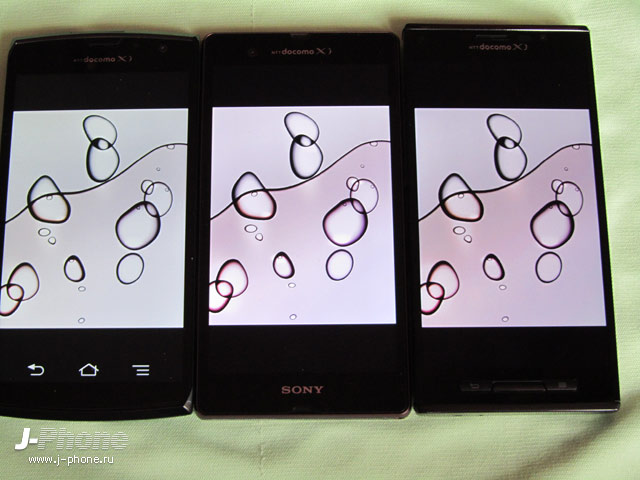 сравниваем японские смартфоны Fujitsu Arrows X Docomo F-02E, SONY Xperia Z Docomo SO-02E и Panasonic Docomo P-02E Eluga X