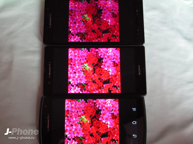 сравниваем японские смартфоны Fujitsu Arrows X Docomo F-02E, SONY Xperia Z Docomo SO-02E и Panasonic Docomo P-02E Eluga X