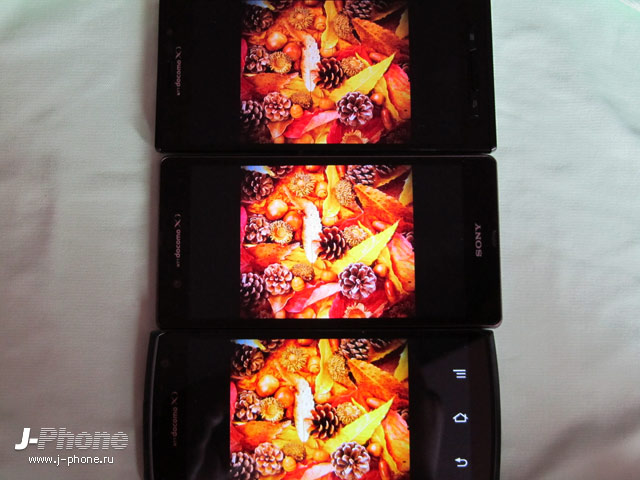 сравниваем японские смартфоны Fujitsu Arrows X Docomo F-02E, SONY Xperia Z Docomo SO-02E и Panasonic Docomo P-02E Eluga X