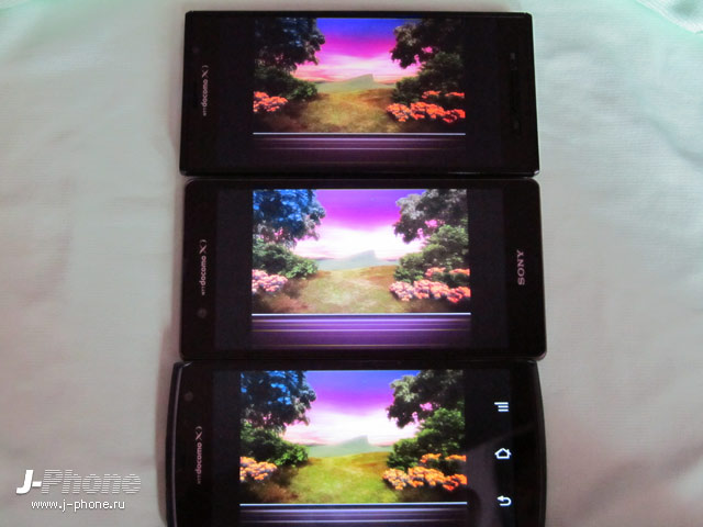 сравниваем японские смартфоны Fujitsu Arrows X Docomo F-02E, SONY Xperia Z Docomo SO-02E и Panasonic Docomo P-02E Eluga X