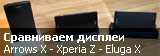сравниваем японские смартфоны Fujitsu Arrows X Docomo F-02E, SONY Xperia Z Docomo SO-02E и Panasonic Eluga X Docomo P-02E
