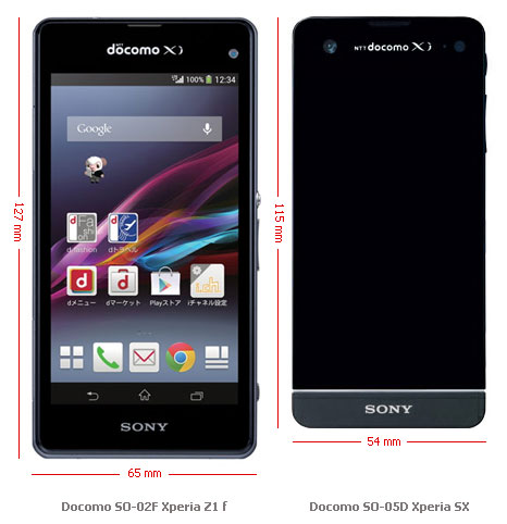 docomo so-02f xperia z1 vs. docomo so-5d xperia sx docomo so-02f xperia z1 vs. docomo so-5d xperia sx