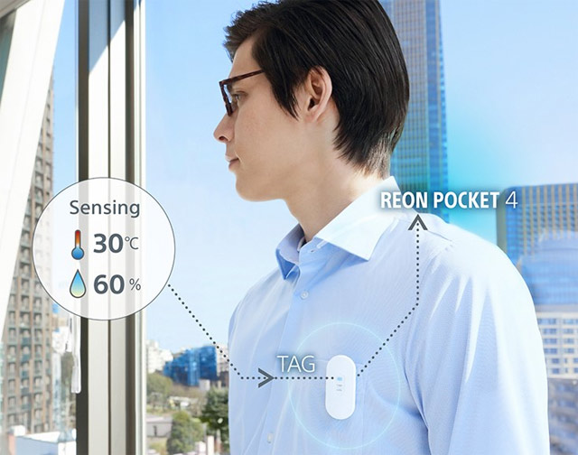 Японская Sony выпустила в продажу новую версию своего мобильного кондиционера Reon Pocket 4 с отдельным многофункциональным датчиком Reon Pocket Tag