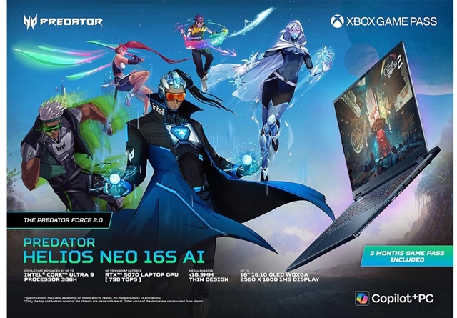 Acer выпустила три Predator Helios с Core Ultra и GeForce RTX 50 Laptop