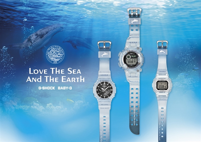 Casio выпустила прозрачные G-SHOCK и BABY-G ICERC с сине-морским градиентом