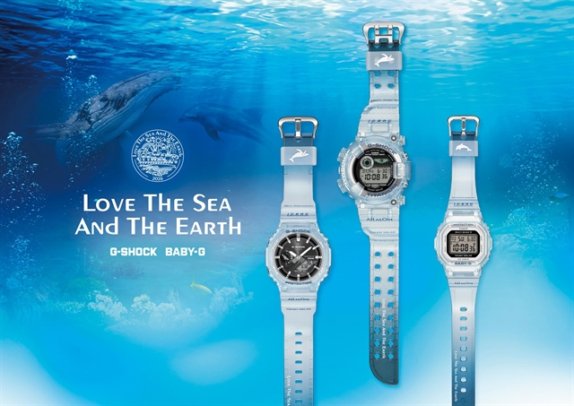 Casio показала G-SHOCK и BABY-G Irukuji 2026 с морским градиентом и силуэтами китов