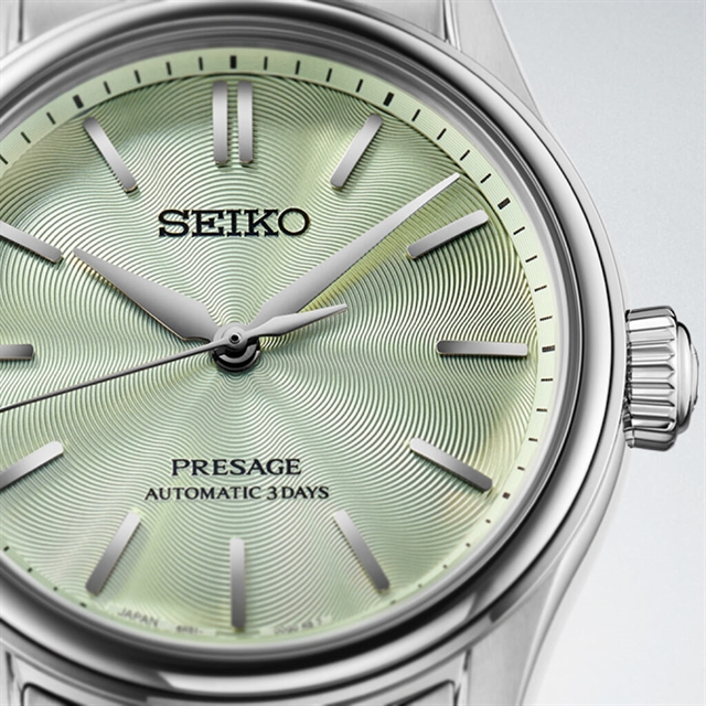 Seiko Presage получила 38-мм модели с циферблатом по мотивам шелка Tomioka