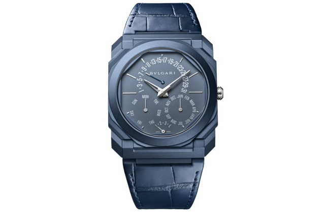 Bvlgari добавила монохромный синий цвет ультратонким Octo Finissimo Perpetual Calendar