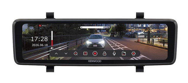 Kenwood представила зеркало-регистратор DRV-X80EM с 56-кадровым выводом с задней камеры