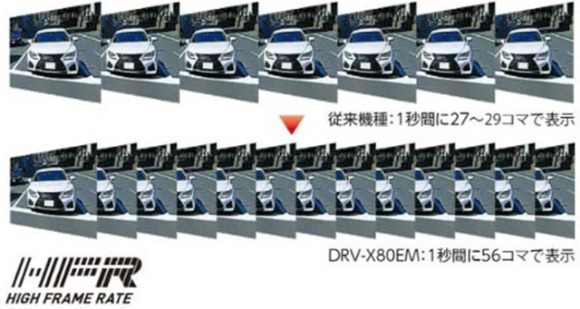 Kenwood представила зеркало-регистратор DRV-X80EM с 56-кадровым выводом с задней камеры