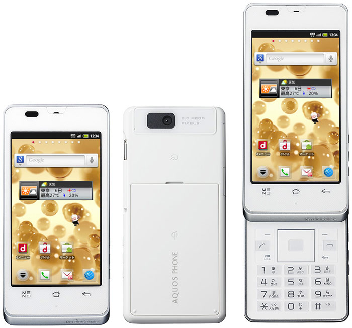японские телефоны Sharp Docomo SH-02D Aquos Phone slider