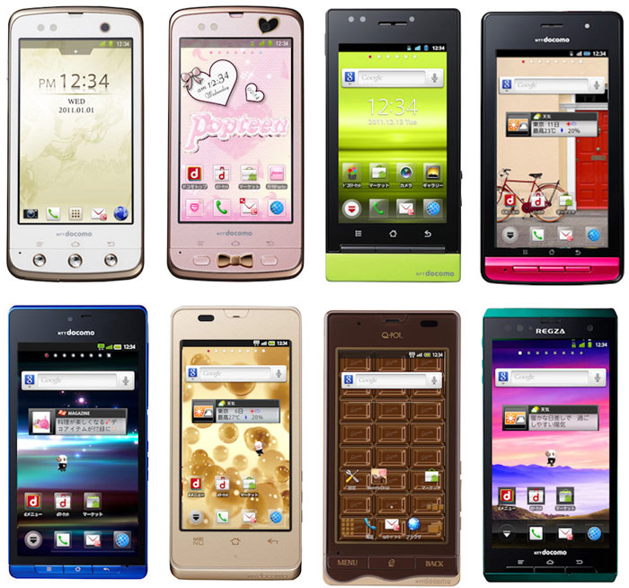 японские телефоны NTT Docomo WITH
