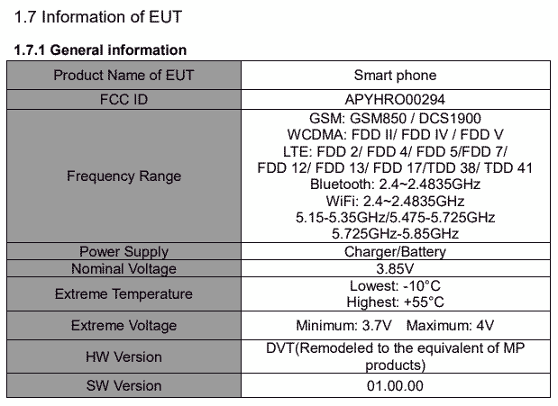 FCC зарегистрировала новый смартфон Sharp APYHRO00294