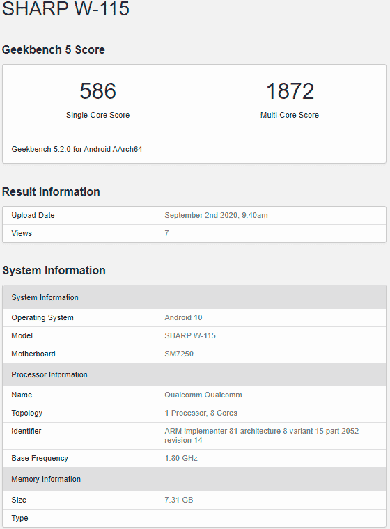 Новый Android 10 смартфон AQUOS на базе процессора Qualcomm 765 с поддержкой 5G и 8Gb оперативной памяти выйдет под брендом японского оператора Softbank уже в ближайшие несколько месяцев.